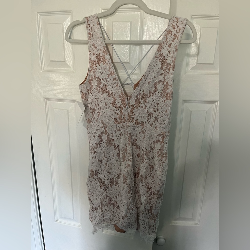 White laced dress perfect for your bachelorette!!